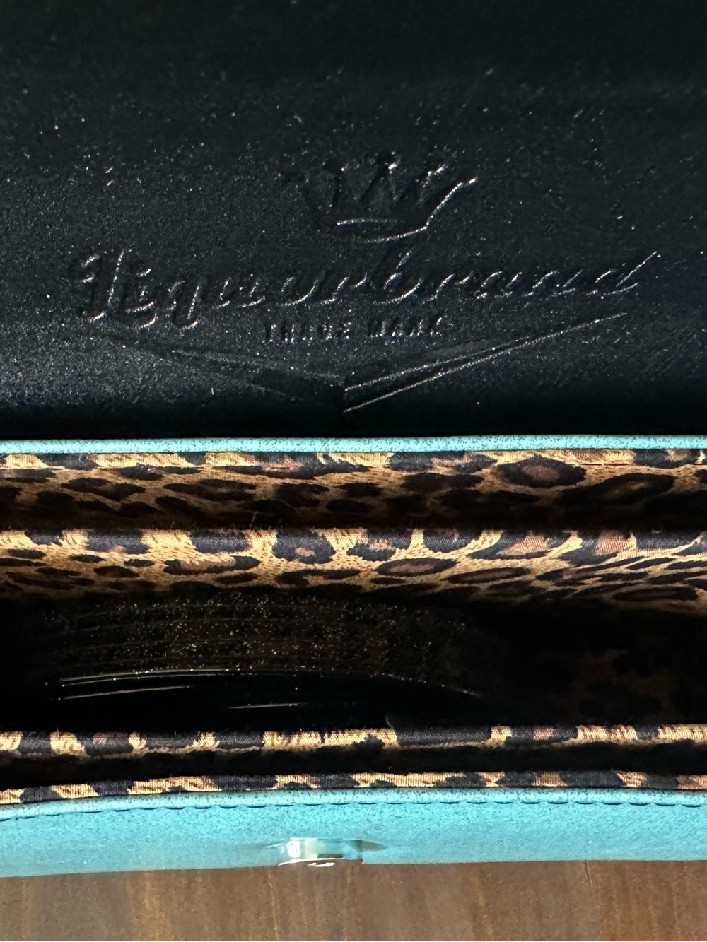 Liquor Brand Turquoise & Black Vintage Inspired Pinup Purse - Picture 3 of 3